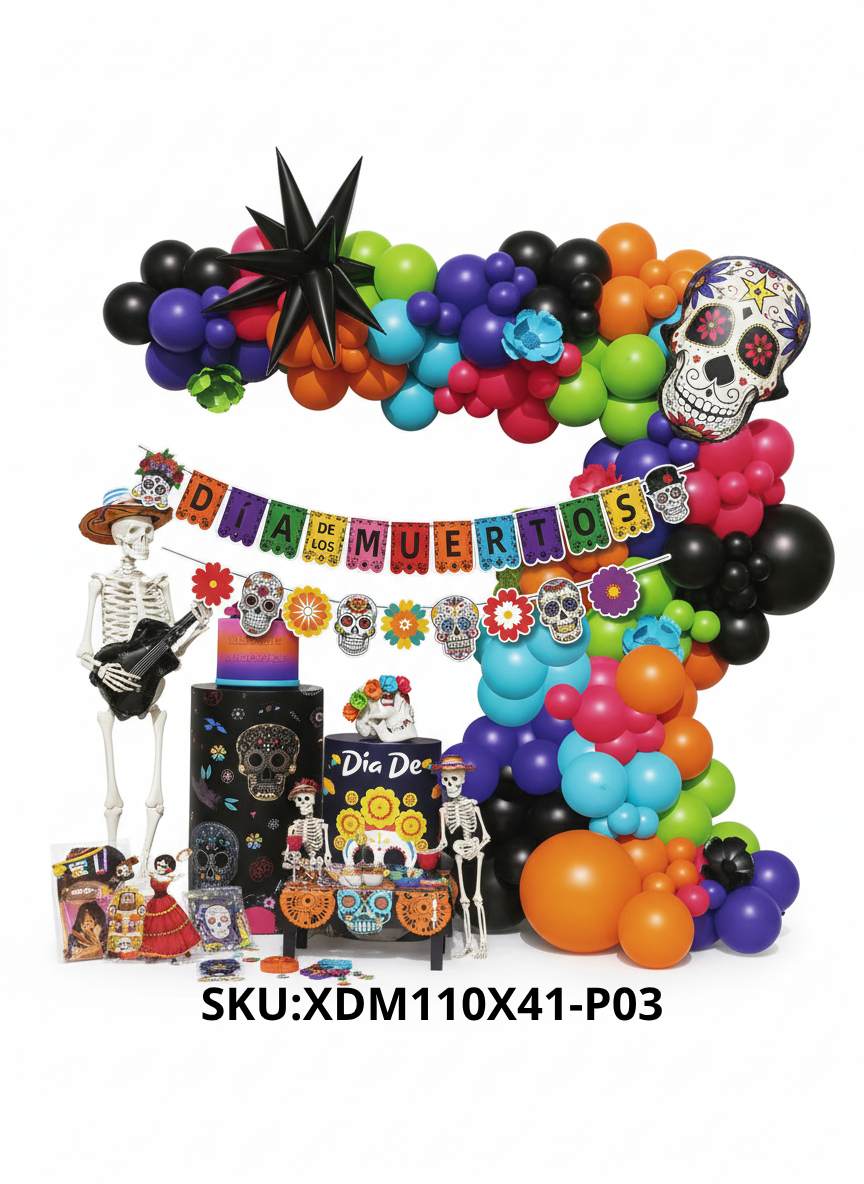 Kit Globos Decoración Especial Día de Muertos